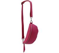 SH Leder ® Ava G292 Sac banane unisexe en cuir véritable - Petit sac bandoulière pour festivals, voyages - 23 x 12 cm, Rose, Small