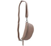 SH Leder ® Ava G292 Sac banane unisexe en cuir véritable - Petit sac bandoulière pour festivals, voyages - 23 x 12 cm, couleur chair, Small