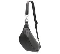 SH Leder ® Marie G528 - Sac banane en cuir véritable - Unisexe - Pour festival, voyage - Taille moyenne - 32 x 17 cm, gris foncé, m, Sac banane tendance