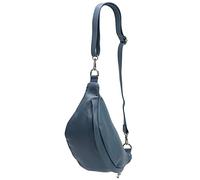 SH Leder ® Marie G528 - Sac banane en cuir véritable - Unisexe - Pour festival, voyage - Taille moyenne - 32 x 17 cm, bleu jeans, m, Sac banane tendance