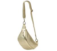 SH Leder Marie G528 Sac banane unisexe en cuir véritable pour festival, voyage, sac à bandoulière moyen 32 x 17 cm, golden/e, M, Sac banane tendance