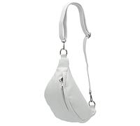 SH Leder ® Sac banane en cuir véritable pour femme, homme, unisexe - Petit sac de hanche pour festival, voyage - Sac à bandoulière moyen - 32 x 17 cm - Marie G528, Blanc, m