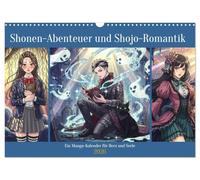 Sh¿nen-Abenteuer und Sh¿jo-Romantik - Ein Manga-Kalender für Herz und Seele (Wandkalender 2026 DIN A3 quer), CALVENDO Monatskalender: Shonen und Shojo Manga- Kalender für Herz und Seele