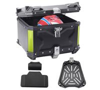 SH-RuiDu Top Case de Moto pour Scooter 55 L Aluminium Coffre de Moto | Valise de moto étanche avec dossier à fermeture rapide, doublure en polyuréthane et accessoires