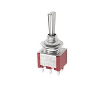 SH T80-T série poignée plate 6.35mm montage sur panneau petit interrupteur à bascule for télécommande modèle RC(6P 11.7mm ON-ON R,1PCS)