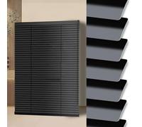 Sh000ad Aluminium Jalousie,Schwarze 25mm Metalllamellen,Lichtfilternde Alu Horizontale Jalousette,Sichtschutz,Verdunkelungsrollos für Fenster und Türen,Anpassbar,Breite × Höhe (130cm x 130cm)