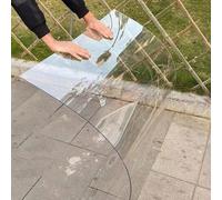 Sh000ad Feuille de Polycarbonate Transparent,Panneaux de Toiture de 1mm Épaisseur,Plaque Plastique Anti-Pluie Isolant pour Exterieur Serre Jardin Abris Terrasse,Facile À Découper (0.5m x 1m)