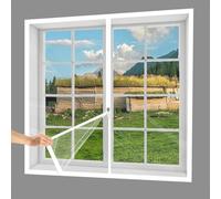Sh000ad Kit Isolant pour Porte et Fenêtre,Film Transparent de Protection Contre Le Froid Hivernal et Isolation Therm,avec Fermeture éclair,Ruban Adhésif Double Face,Largeur x Hauteur (130x180cm)