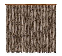 Sh000ad Rideaux en Perles de Bois Naturel,Rideau Porte en Bambou Suspendu,Panneau Séparateurs Décoratifs Rétro,Rideaux D'entrée Anti Mouches,Personnalisé,Largeur x Hauteur (95cm x 160cm(95 brins))