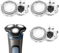 SH50/52 Têtes de Rechange pour Philips Rasoir Électrique, 3 Pièces Lame Tête Rasoir Têtes Rondes Compatible avec Séries 5000 3000 2000 1000 Modèle AT8xx/AT7xx/PT8xx/PT7xx
