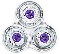 SH98 Lot de 3 têtes de rechange pour Philips S9000, S9721/84, S9311/27, S9721/89, S9311/84, tête de rasage pour Philips Series SP98xx (argent (lame + support))