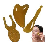 Sha Outils de massage facial en résine naturelle - Outils manuels de soins de la peau pour soins du visage et sculpture de la mâchoire, outils faciaux pour homme et femme