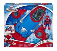 Figurine Spider-Man 12,5 cm et Jet QG - Marvel Super Hero Adventures