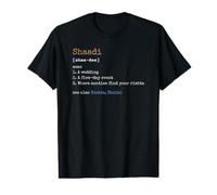 Shaadi Définition Desi Mariage Drôle Pakistanais Cinq Jours T-Shirt Graphique avec Valeur