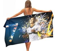 SHAARI Football Cristiano Ronaldo Serviettes de Plage Bain Towel Beach Serviette de Bain Microfibre Towels, Sable et à Séchage Rapide Les Adolescents (70x140cm)