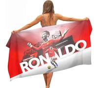SHAARI Football Cristiano Ronaldo Serviettes de Plage Bain Towel Beach Serviette de Bain Microfibre Towels, Sable et à Séchage Rapide Les Adolescents - 70x140cm (C)
