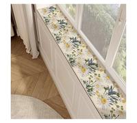 SHAARI Tapis De Rebord De FenêTre à Motif Floral, Tapis éTroit pour Baie VitréE AntidéRapant pour Nappes Rectangulaires Meubles TV(B,70x220cm)