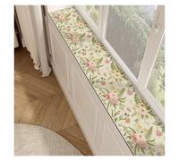 SHAARI Tapis De Rebord De FenêTre à Motif Floral, Tapis éTroit pour Baie VitréE AntidéRapant pour Nappes Rectangulaires Meubles TV(A,20x100cm)