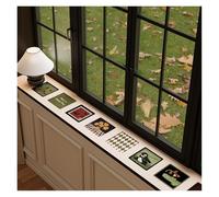 SHAARI Tapis De Rebord De FenêTre De Style FrançAis, Long Tapis De Protection Meuble TV Anti-PoussièRe DéCoupable pour Balcons Et Coins Lecture(White,20x100cm)