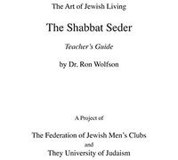 Shabbat Seder Teacher's Guide