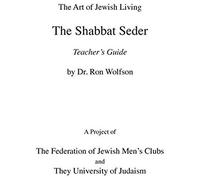 Shabbat Seder Teacher's Guide