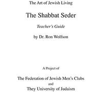 Shabbat Seder Teacher's Guide