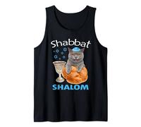 Shabbat Shalom Chat mignon avec kippa Débardeur