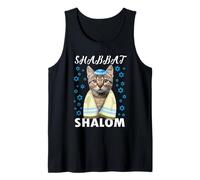 Shabbat Shalom Chemise Chat Mignon avec Kippa T-Shirt juif drôle Débardeur
