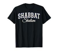 Shabbat Shalom Lettres de vœux juives rétro Bleu Varisty T-Shirt