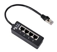 SHABD 1 Pcs RJ45 LAN Connector 4 en 1 RJ45 LAN Connector Ethernet Network Splitter Cable 1 Male to 4 LAN Port for Networking Extension Accessories