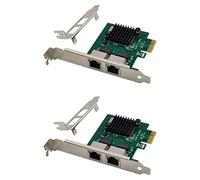 SHABD 2X Carte Réseau Serveur Gigabit BCM5718 Carte Adaptateur Réseau Double Port PCI Express X1 Compatible avec PXE VLAN