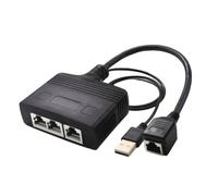 SHABD Adaptateur Répartiteur de Réseau Rj45 1 Glisser 3 1000 Mbps Interface Haute Vitesse Adaptateur de Distributeur Réseau Facile à Utiliser