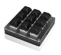 SHABD Clavier Personnalisable sans à 9 Touches, USB 2,4 G, Bluetooth, Boutons Personnalisés