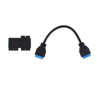 SHABD Composant Accessoire de Hub USB 3.0 19PIN One-to-Two avec Puce et de Câble Modulaire HUB USB 19PIN Carte Mère 19PIN Câble D'Extension 1 à 2