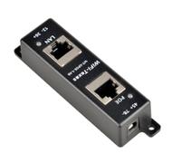 SHABD Injecteur PoE Gigabit à Port Unique Passif Indication LED Données et Modes d'alimentation A et B Partagés Les 4 Paires Facile à Utiliser