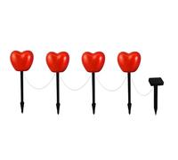 SHABD Lot de 6 lampes solaires en forme de cœur pour décoration de Saint-Valentin, lampes d'extérieur étanches en forme de cœur pour allée de jardin, installation facile