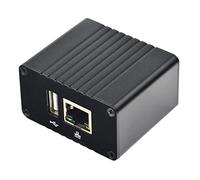 SHABD pour Carte de DéVeloppement NanoPi Neo + Dissipateur de Chaleur + Kit de BoîTier MéTallique Allwinner H3 Core 512 Mo de RAM Openwrt/LEDE Machine ComplèTe