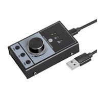 SHABD Sound Card Ordink Multi Media Volume Contrôleur Video Control Mute ALLIAG Alliage ALLIME Black pour Laptop PC Android Streaming Video Control Mute