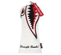 SHABIER Cache tête en forme de requin volant et de tigre pour driver de golf Taylormade M3 M4 M5 M6 SIM (Blanc)