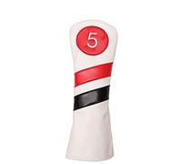 SHABIER Couvre-tête de golf hybride en cuir synthétique #5 pour club de golf hybride (blanc 5)