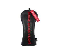 SHABIER Housse de Protection pour Club de Golf Hybride avec Motif « Remove Before Flight » - Noir
