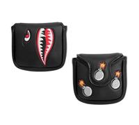 SHABIER Housse de putter de golf noire avec motif requin tigre grand maillet