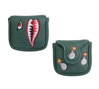 SHABIER Housse de Putter de Golf Vert foncé avec Motif Requin Tigre Grand maillet
