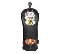SHABIER Maneki-Neko Couvre-club de golf hybride Motif chat porte-bonheur Noir