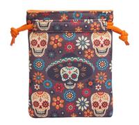 SHABIER Pochette de golf en cuir synthétique avec cordon de serrage, accessoire de golf portable (crâne de sucre)