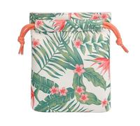 SHABIER Pochette de golf en cuir synthétique avec cordon de serrage, accessoire de golf portable (fleurs de style hawaïen)