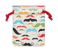 SHABIER Pochette de golf en cuir synthétique avec cordon de serrage, accessoire de golf portable (moustache)