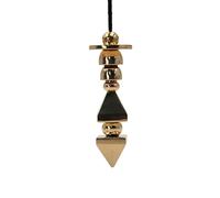 SHABRIM Pendule grand et lourd pour guérison spirituelle et énergétique, outil de radiesthésie inspiré de l'origine indienne, boussole intérieure en laiton poli