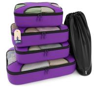 Shacke Pak Lot de 4 cubes d'emballage - Organisateurs de voyage avec sac à linge (violet orchidée)
