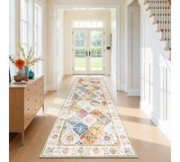 SHACOS Tapis Couloir Antidérapant Tapis Lavable 80x250 cm Bohè Long Tapis de Cuisine Devant Evier, Salon, Chambre à Coucher, Multicolore